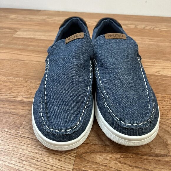 Nautica Men's Derwin Loafers Sneakers Boat Shoes in Blue Denim Size 10 NEW - Picture 4 of 10